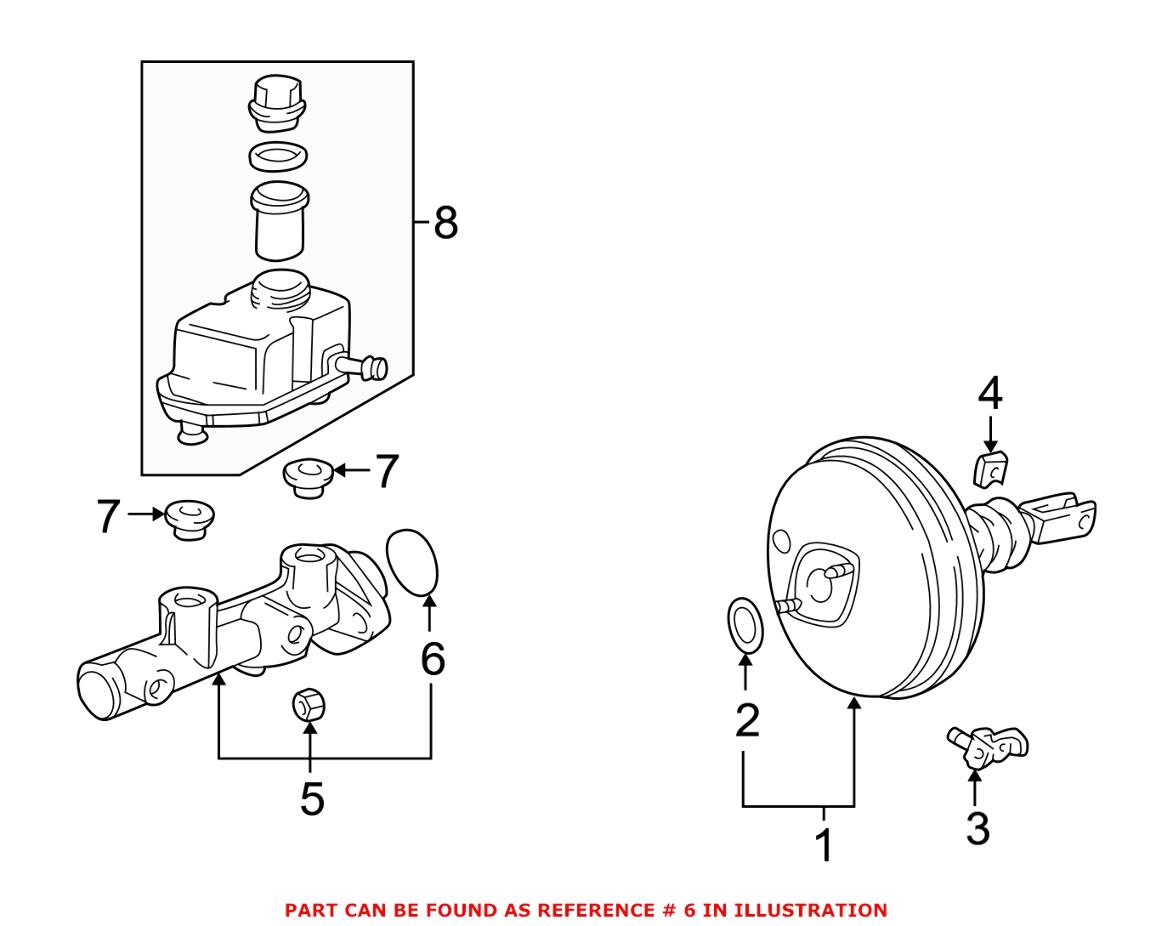 BMW Mini Brake Master Cylinder O-Ring 34311160617